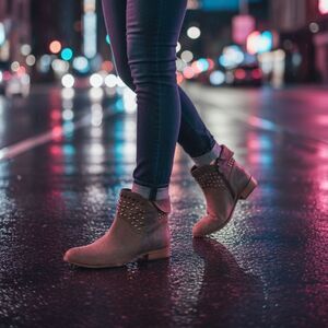 MANAS WOMENS STUDDED LEATHER BOOTS SIZE 39 or 6.5